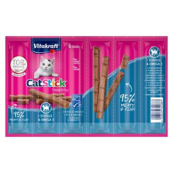 6x6g Vitakraft Cat Stick Mini macskasnack - lepényhal & omega-3 kép