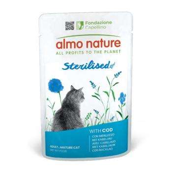 6x70g Almo Nature Functional Sterilised nedves macskatáp-tőkehal kép