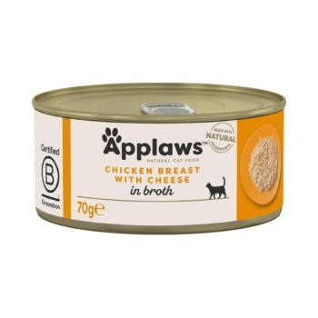 6x70g Applaws húslében csirkemell & sajt nedves macskatáp kép