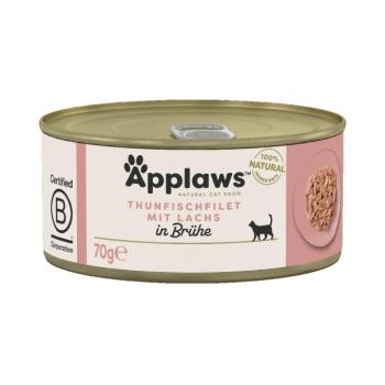 6x70g Applaws tonhalfilé & lazac hallében nedves macskatáp kép