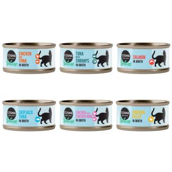6x70g Cosma Nature nedves macskatáp - Vegyes csomag I (6 változattal)