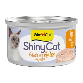 6x70g GimCat ShinyCat Jelly csirke nedves macskatáp kép