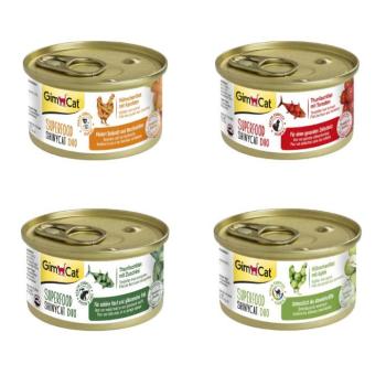 6x70g GimCat Superfood ShinyCat Duo nedves macskatáp próbacsomagban kép