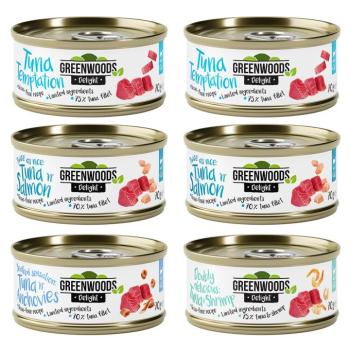 6x70g Greenwoods Delight nedves macskatáp tonhal vegyes próbacsomag 4 változattal kép