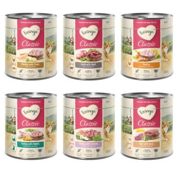 6x800g Feringa Classic Meat Menü vegyes nedves macskatáp kép