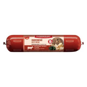 6x800g Fleischeslust Classic Marha, paszternák, mogyoró & tengeri alga nedves kutyatáp, kolbász kép