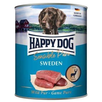 6x800g Happy Dog Pur nedves kutyatáp Sweden (vad pur) kép