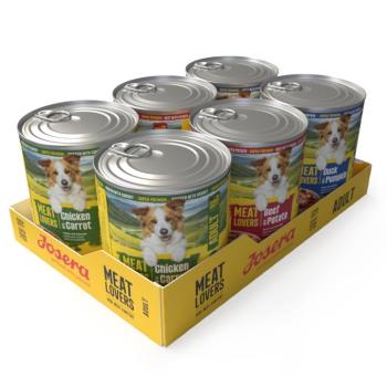 6x800g Josera Meatlovers Menü nedves kutyatáp Vegyes csomag 3 változattal (új design) kép