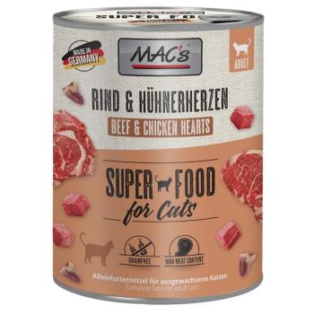 6x800g MAC´s Cat Marha & csirkeszív nedves macskatáp kép