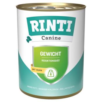 6x800g RINTI Canine súlykontroll csirke nedves kutyatáp kép