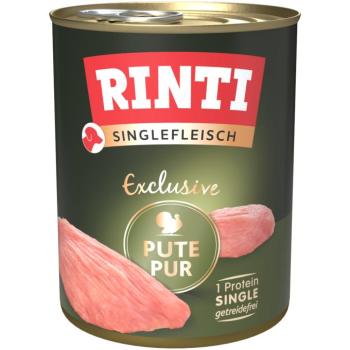 6x800g RINTI Singlefleisch Exclusive pulyka pur nedves kutyatáp kép