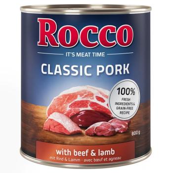 6x800g Rocco Classic Pork Marha & bárány nedves kutyatáp kép