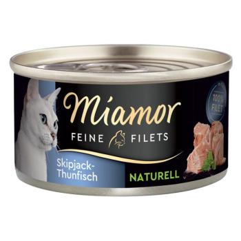 6x80g Miamor Naturelle Feine Filets nedves macskatáp - Skipjack tonhal kép