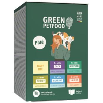 6x85 g Green Petfood Adult Paté Tasty Mix nedvestáp 5 változattal macskáknak kép