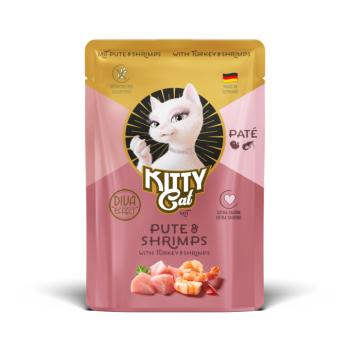 6x85g Kitty Cat Paté Pulyka & garnélarák nedves macskatáp kép