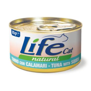 6x85g Life Cat Natural Adult Tonhal & tintahal nedves macskatáp kép