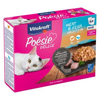 6x85g Vitakraft Poésie DéliSauce tasakos nedvestáp Hús- & halmix kép
