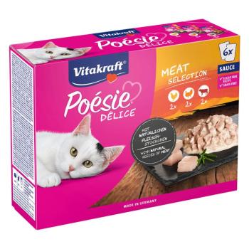 6x85g Vitakraft Poésie DéliSauce tasakos nedvestáp Húsmix kép