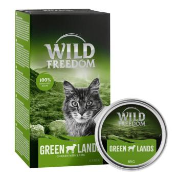 6x85g Wild Freedom Adult tálcás nedves macskatáp- Green Lands - bárány & csirke kép