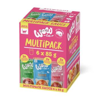 6x85g WOW Cat Filets in Sauce vegyes csomag (3 fajta) nedves macskatáp kép