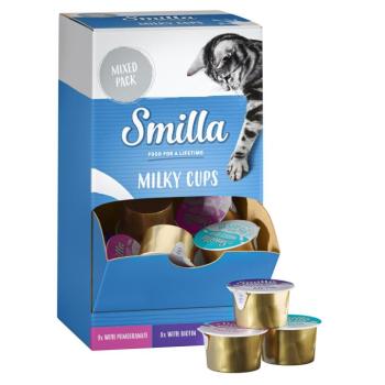75x15g Smilla Milky Cups vegyes csomag étrend-kiegészítő eledel macskáknak