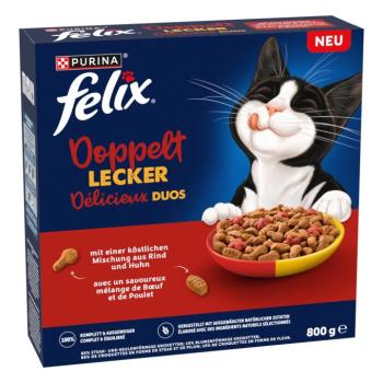800g Felix Duplán finom marha & csirke száraz macskaeledel kép