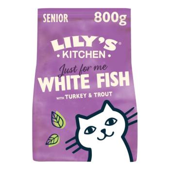 800g Lily's Kitchen Cat Senior fehér hal és pulyka száraz macskatáp kép
