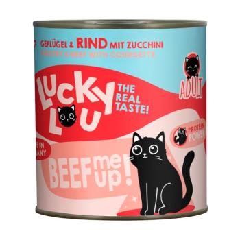 800g Lucky Lou Adult Szárnyas & marha nedves macskatáp kép
