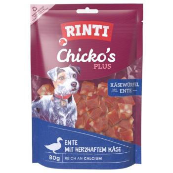 80g RINTI Chicko Plus sajt- és kacsakockák jutalomfalat kutyáknak kép