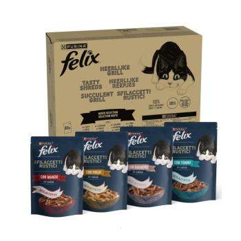 80x80g Felix "Tasty Shreds" tasakos nedves macskatáp vegyes válogatás kép