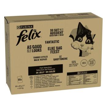 80x85g Felix Fantastic 2. halválogatás nedves macskatáp kép
