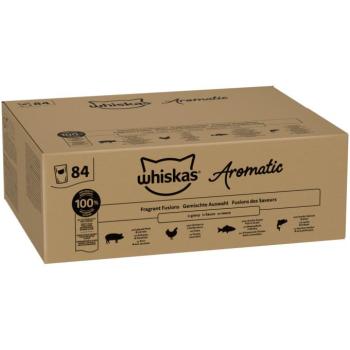 84x85g Whiskas 1+ Adult illatos fúzió szószban nedves macskatáp kép