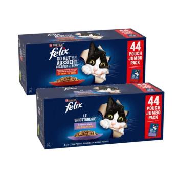 88x85g Felix Fantastic Mix: húsválogatás + hús- & halválogatás nedves macskatáp kép