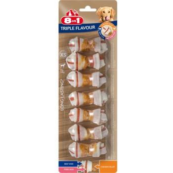 8In1 Triple Flavour XS rágócsont 7 db kép