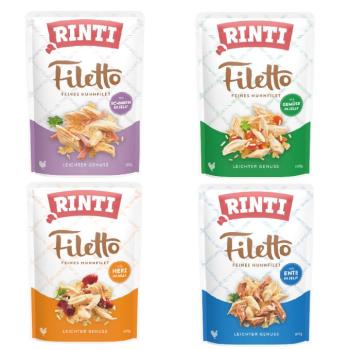 8x100g RINTI Filetto Pouch in Jelly nedves kutyatáp - Vegyes csomag (4 fajta) kép
