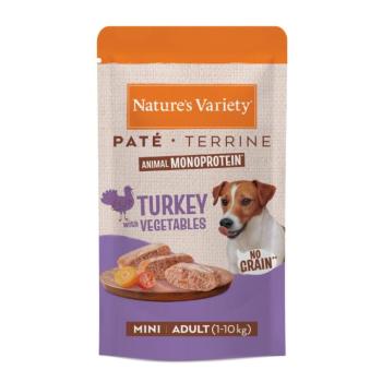 8x150g Nature's Variety Paté No Grain Adult Mini nedves kutyatáp - Pulyka kép