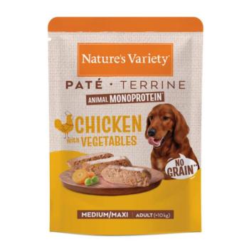 8x300g Nature's Variety Original Paté No Grain Medium/Maxi Adult csirke nedves kutyatáp kép