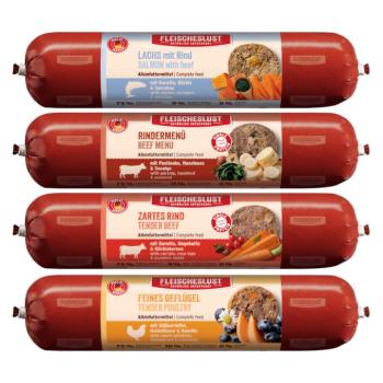8x400g Fleischeslust Classic Mix csomag (4 változattal) nedves kutyatáp