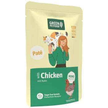 8x85 g Kacsa Green Petfood Paté Csirke - Single protein nedves macskatáp kép