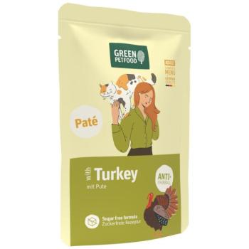 8x85 g Kacsa Green Petfood Paté Pulyka - Anti-Hairball nedves macskatáp kép