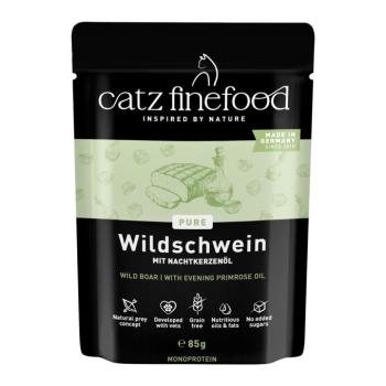 8x85g catz finefood Pure vaddisznó tasakos nedves macskatáp kép