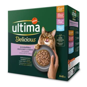 8x85g Ultima Cat Sterilized nedves macskatáp mix I (csirke, pulyka, lazac, pisztráng) kép