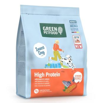 900gGreen Petfood High Protein rovarok & lazac száraz kutyatáp kép