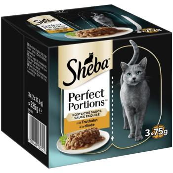 96x37,5g Sheba Perfect Portions Pulyka szószban nedves macskatáp