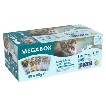 96x85g Bozita falatok szószban tasakos megabox 4 változattal nedves macskatáp kép
