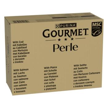 96x85g Gourmet Perle omlós tengeri falatok szószban nedves macskatáp kép