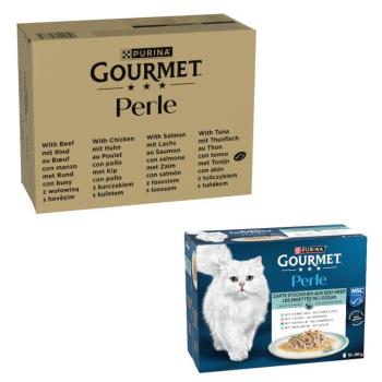 96x85g Gourmet Perle szószban nedves macskatáp+12x85g nedvestáp ingyen kép