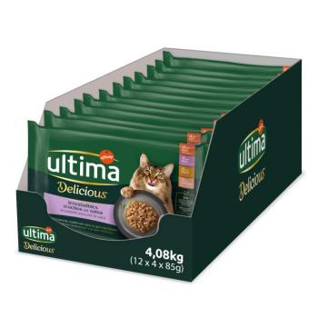 96x85g Ultima Delicious Adult Sterilized Húsváltozatok nedves macskatáp kép
