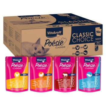96x85g Vitakraft Poésie Classic Sauce nedves macskatáp (csirke, pulyka, marha, lazac) kép