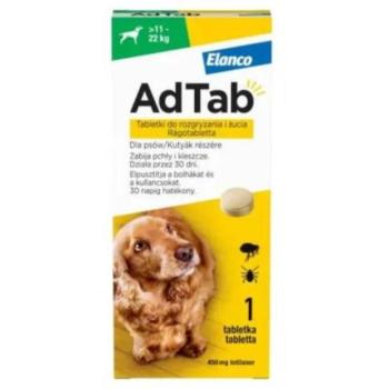 AdTab Rágótabletta kutyáknak 11-22 kg 450 mg
